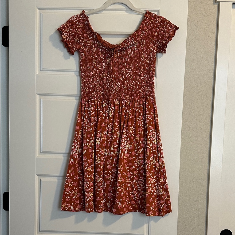 Roxy Floral Orange Dress